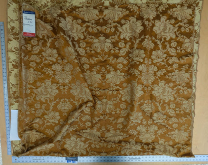 8 EV51 2.4y x 51"W Length Scalamandre Tassinari and Chatel Meillant Ecaille Brown Damask Historic MSRP USD 690/yard