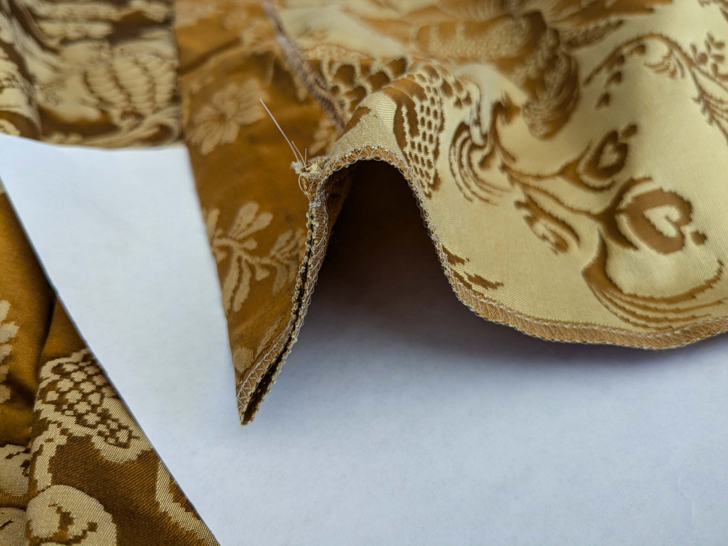 8 EV51 2.4y x 51"W Length Scalamandre Tassinari and Chatel Meillant Ecaille Brown Damask Historic MSRP USD 690/yard