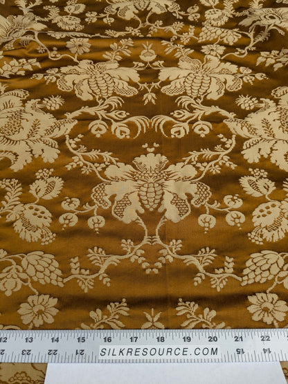 8 EV51 2.4y x 51"W Length Scalamandre Tassinari and Chatel Meillant Ecaille Brown Damask Historic MSRP USD 690/yard