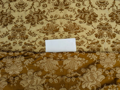 8 EV51 2.4y x 51"W Length Scalamandre Tassinari and Chatel Meillant Ecaille Brown Damask Historic MSRP USD 690/yard