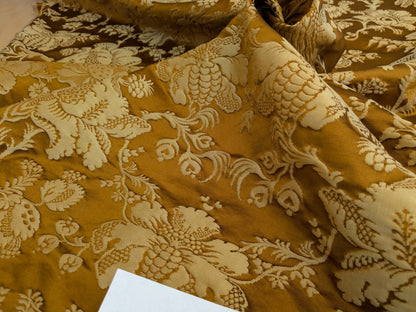 8 EV51 2.4y x 51"W Length Scalamandre Tassinari and Chatel Meillant Ecaille Brown Damask Historic MSRP USD 690/yard