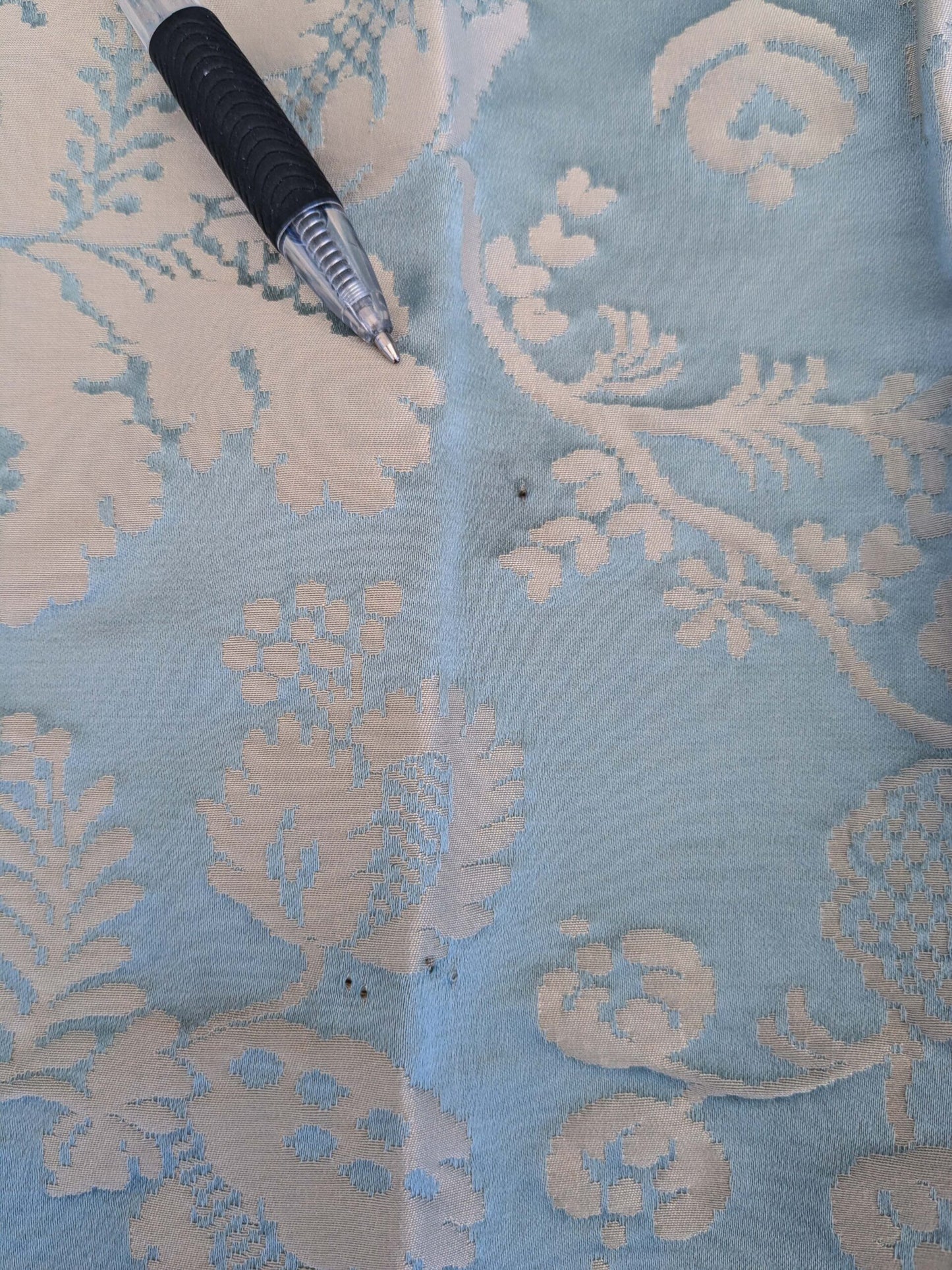 9 EV51 2.4y x 51"w Length Scalamandre Tassinari and Chatel Meillant Bleu Blue Damask Historic MSRP USD 690/yard