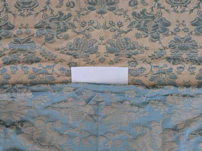 9 EV51 2.4y x 51"w Length Scalamandre Tassinari and Chatel Meillant Bleu Blue Damask Historic MSRP USD 690/yard