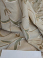 10 EV51 2.4y x 52"w Length Scalamandre Embroidery Cindia Wool Celadon Ivory Floral Botanical