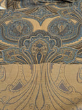11 EV51 2.4y x 60"w Length Scalamandre Old World Weavers Balraj Blue Brown Paisley Novelty Linen MSRP USD 384/y
