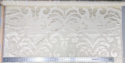 Beacon Hill 100% Silk Damask Lady's Slipper Orchid Antique White Neoclassical MSRP USD 242/Y