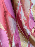 Lampas Music Note Silk - Rouge Red Gold Yellow