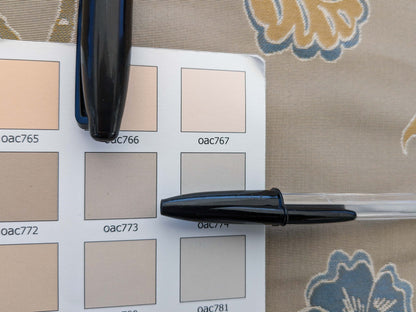 Vervain Fabricut 100% Silk Isidora Romantic Damask In Horizon Blue Gold MSRP USD 214/Y