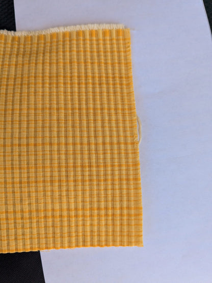 Scalamandre Oakley Gold Striae On Yellow Cotton Heavy MSRP USD 264/Y