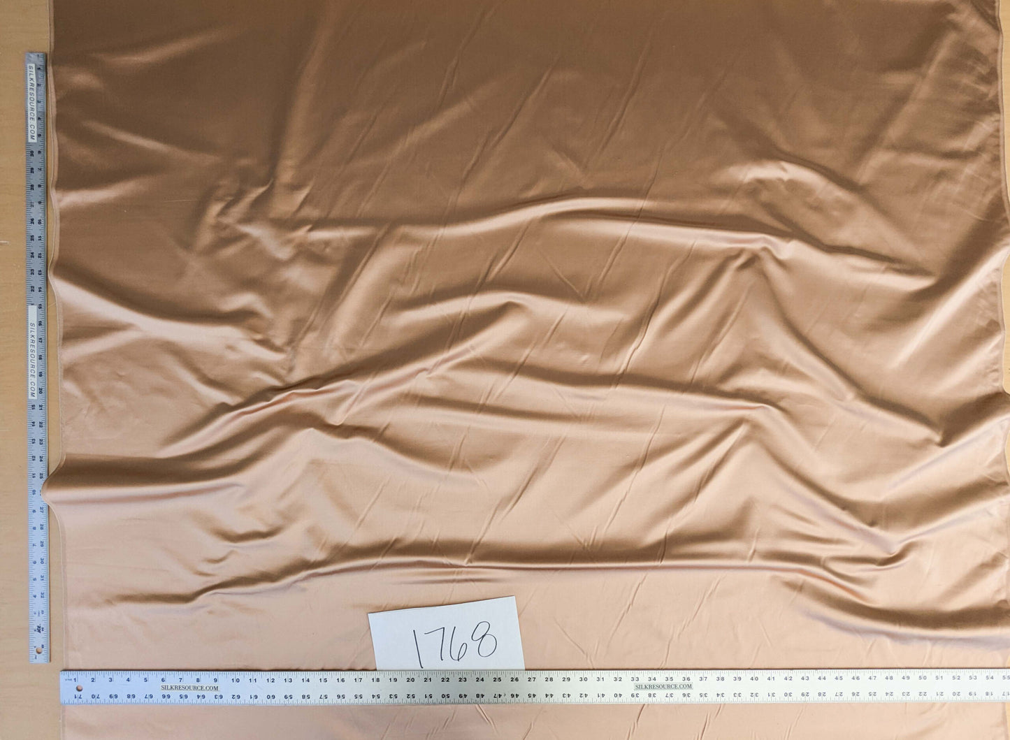 Mirror Mirror Radiant 100% Silk Duchess  Satin Pink Petal Antique Tea Rose MSRP 400+ Wedding