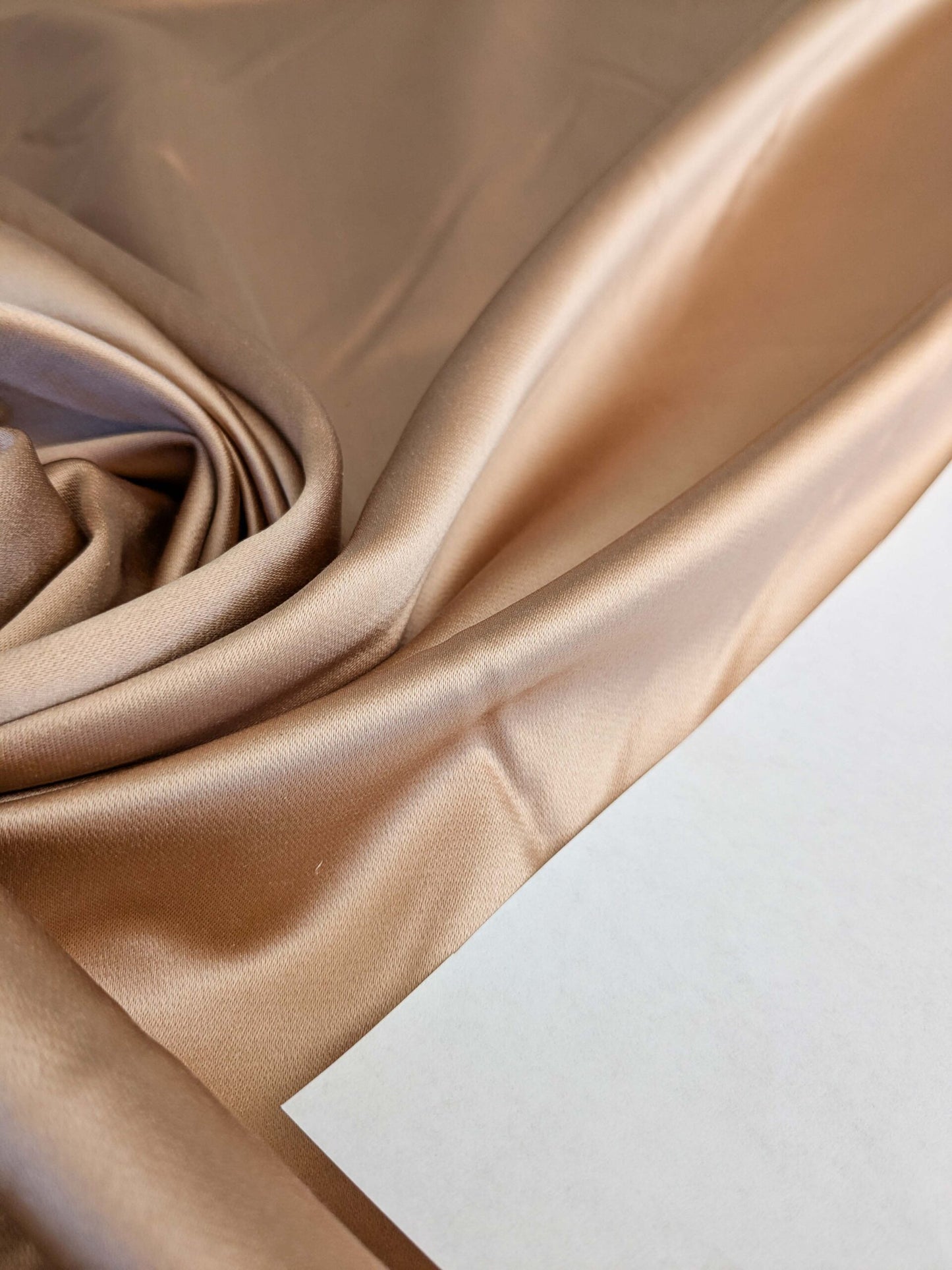 Mirror Mirror Radiant 100% Silk Duchess  Satin Pink Petal Antique Tea Rose MSRP 400+ Wedding