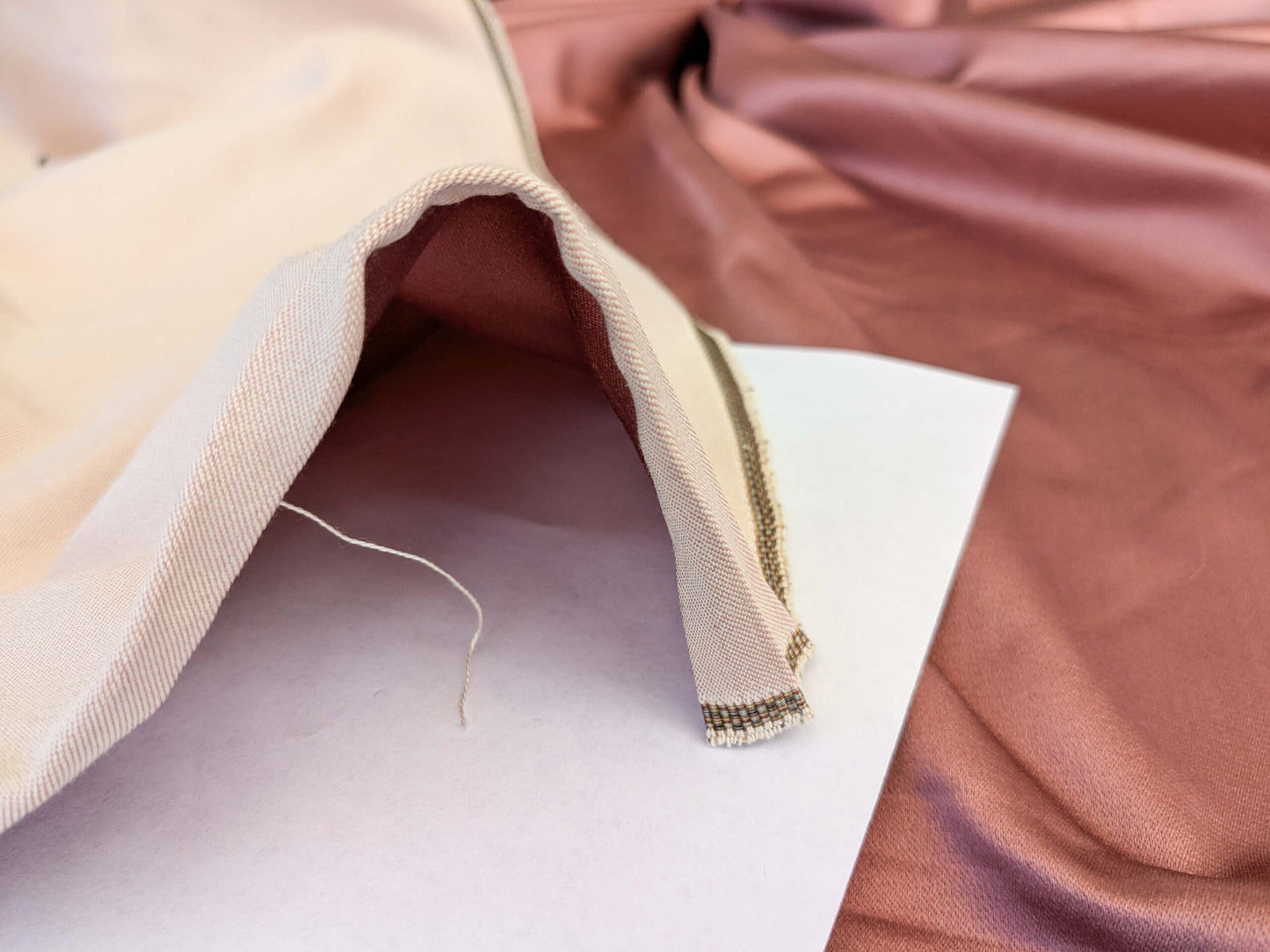 Mirror Mirror Radiant 100% Silk Duchess Satin Rose Floral Pink MSRP 400+ Wedding