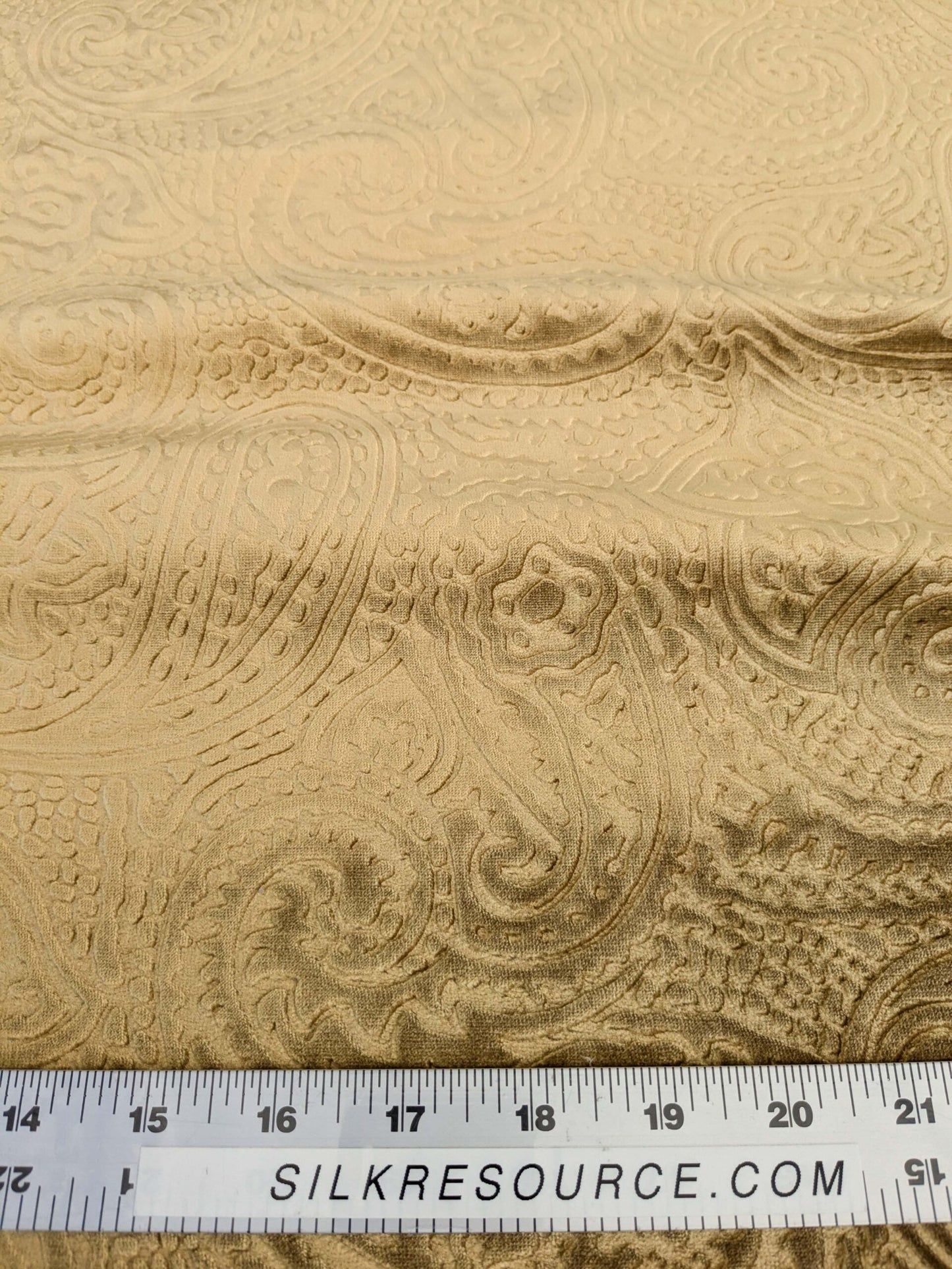 Istanbul Paisley 100% Silk Cut Velvet Antique Gold  MSRP USD 1000+/yard