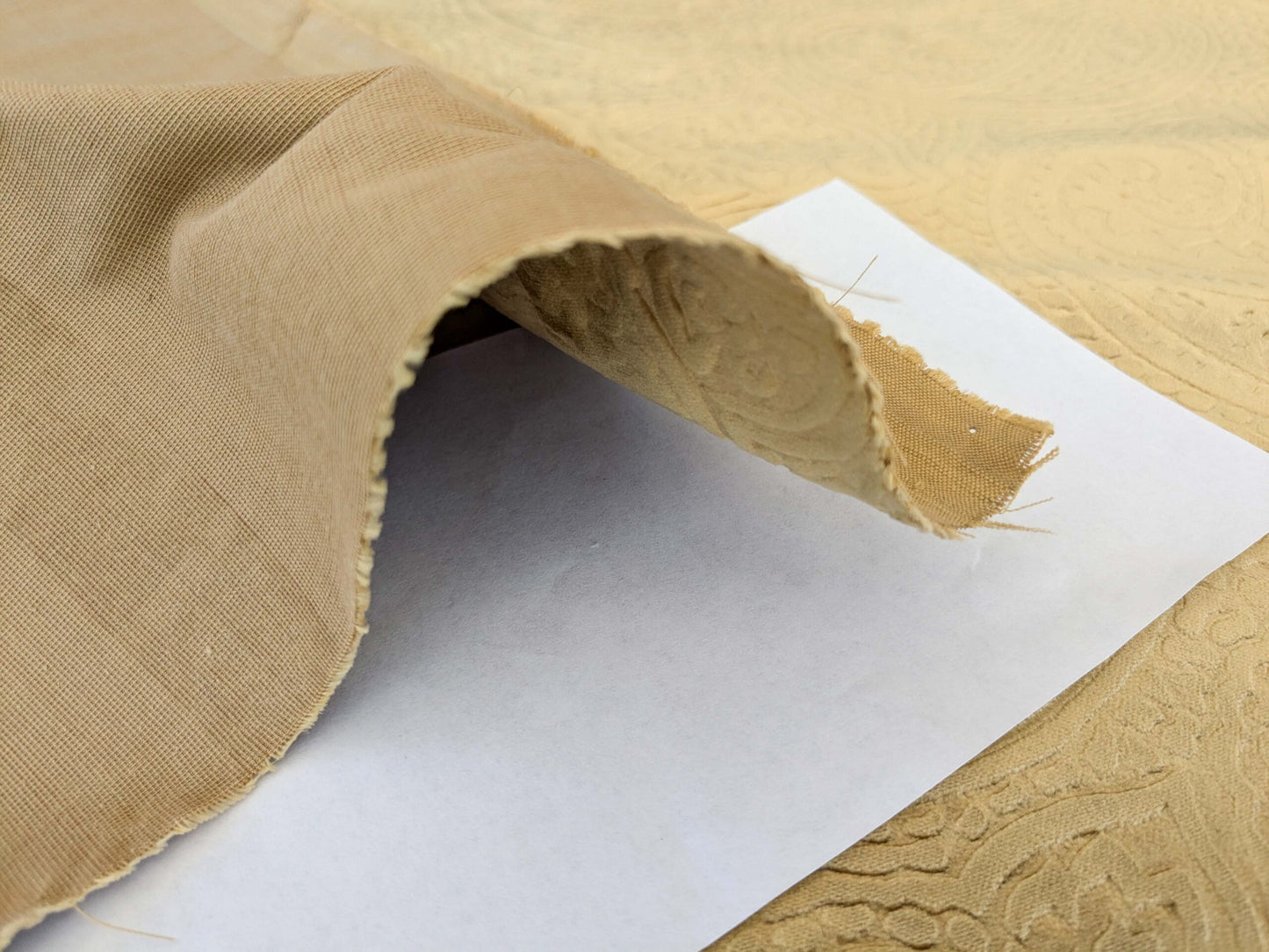 Istanbul Paisley 100% Silk Cut Velvet Antique Gold  MSRP USD 1000+/yard