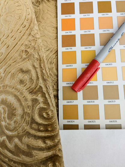 Istanbul Paisley 100% Silk Cut Velvet Antique Gold  MSRP USD 1000+/yard