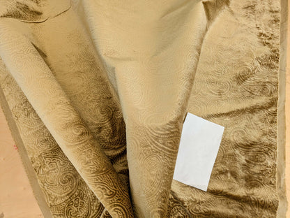 Istanbul Paisley 100% Silk Cut Velvet Antique Gold  MSRP USD 1000+/yard