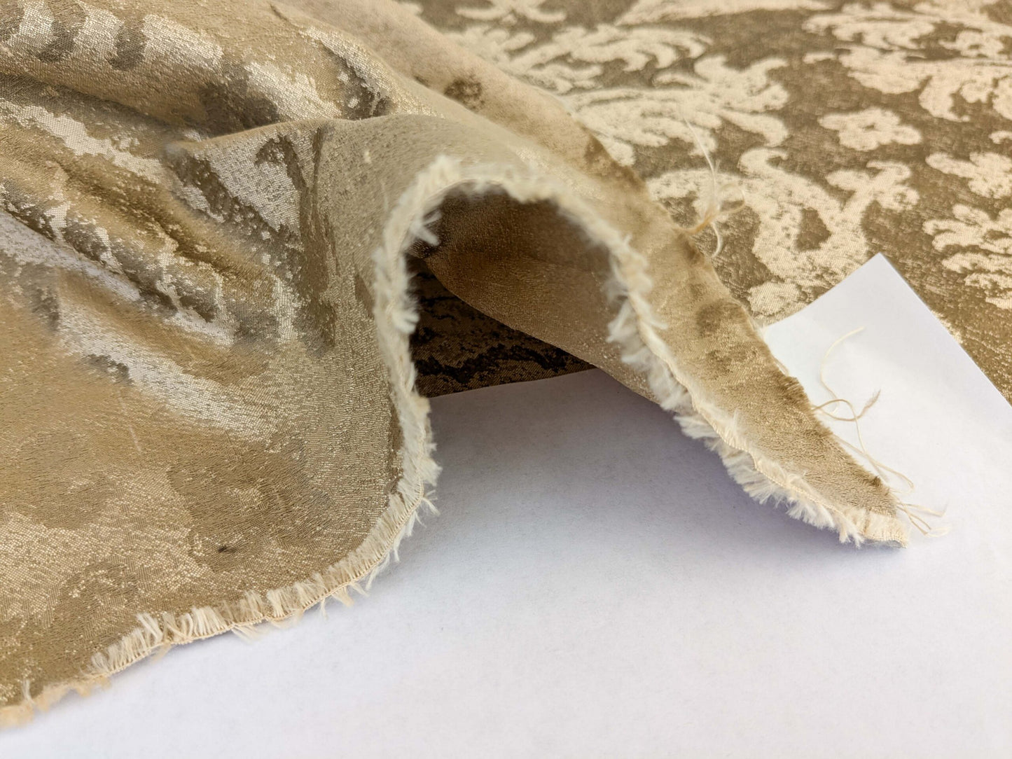 Chinoisery Flower in Vase Bronze Age 100% Silk Damask Gold  Radiance! Highest Quality MSRP USD 400+/Yard