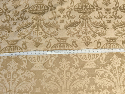 Chinoisery Flower in Vase Bronze Age 100% Silk Damask Gold  Radiance! Highest Quality MSRP USD 400+/Yard