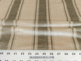 Abby Stripe Silk Velvet Sage Green Beige from Italy MSRP USD819/yard