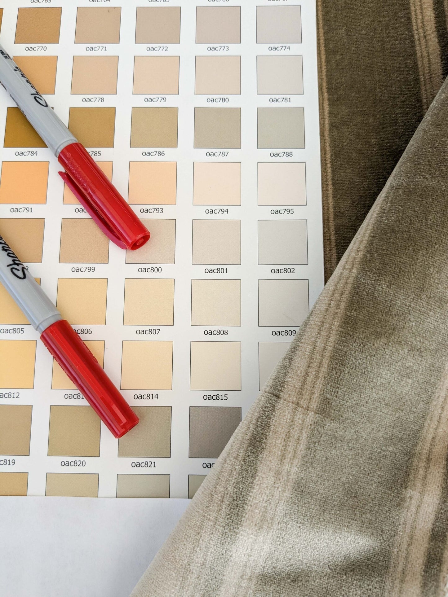 Abby Stripe Silk Velvet Sage Green Beige from Italy MSRP USD819/yard