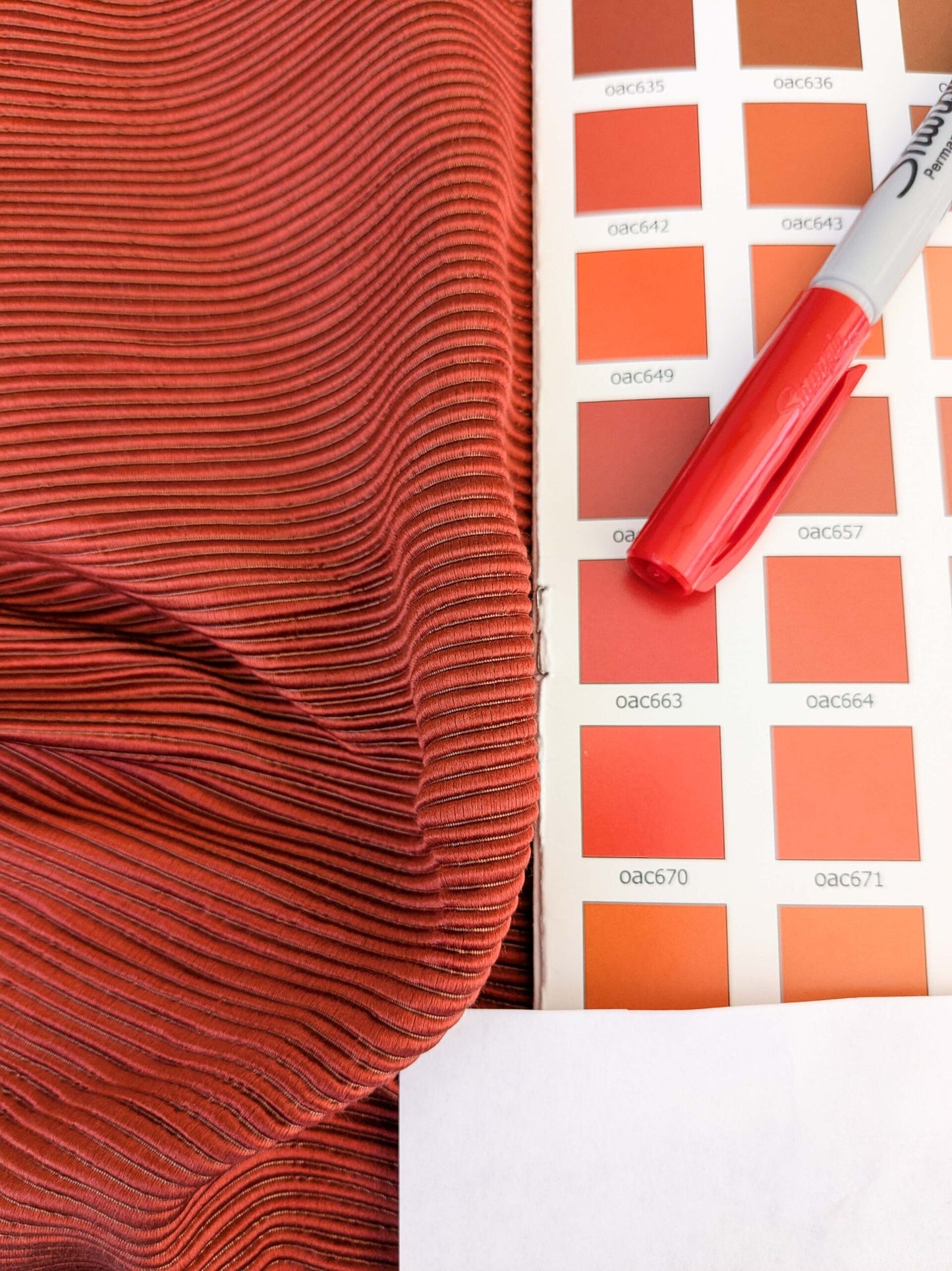 Tapestry Silk Ottoman Wide Ribbed Haute Red Juicy MSRP USD 600+/Yard