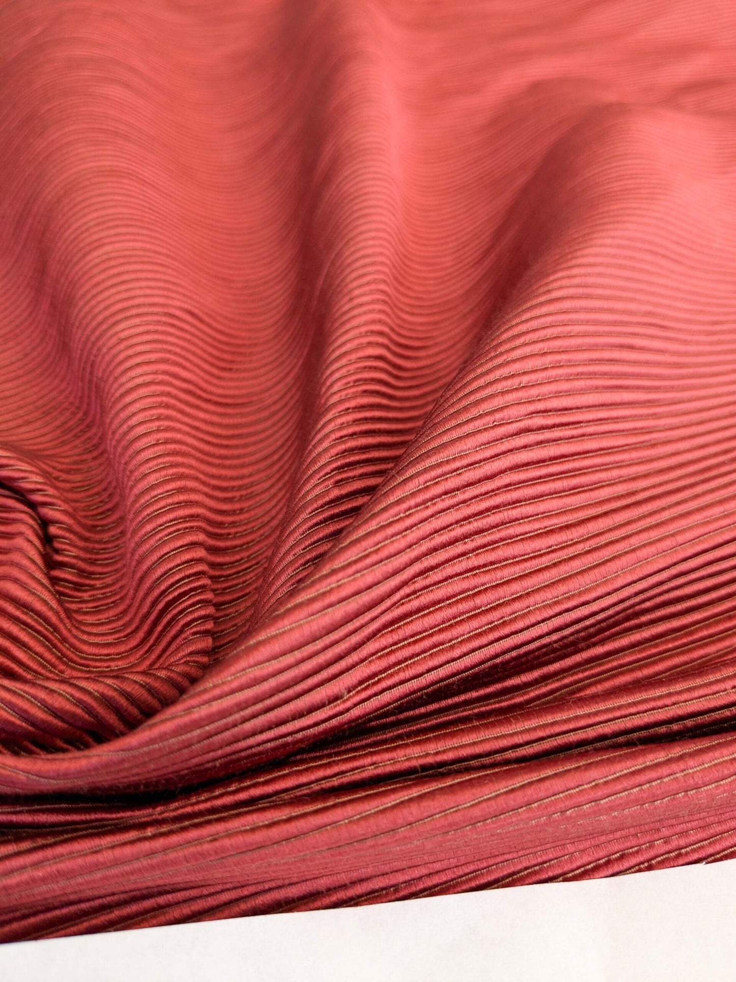 Tapestry Silk Ottoman Wide Ribbed Hot Crisp Red MSRP USD 600+/Yard