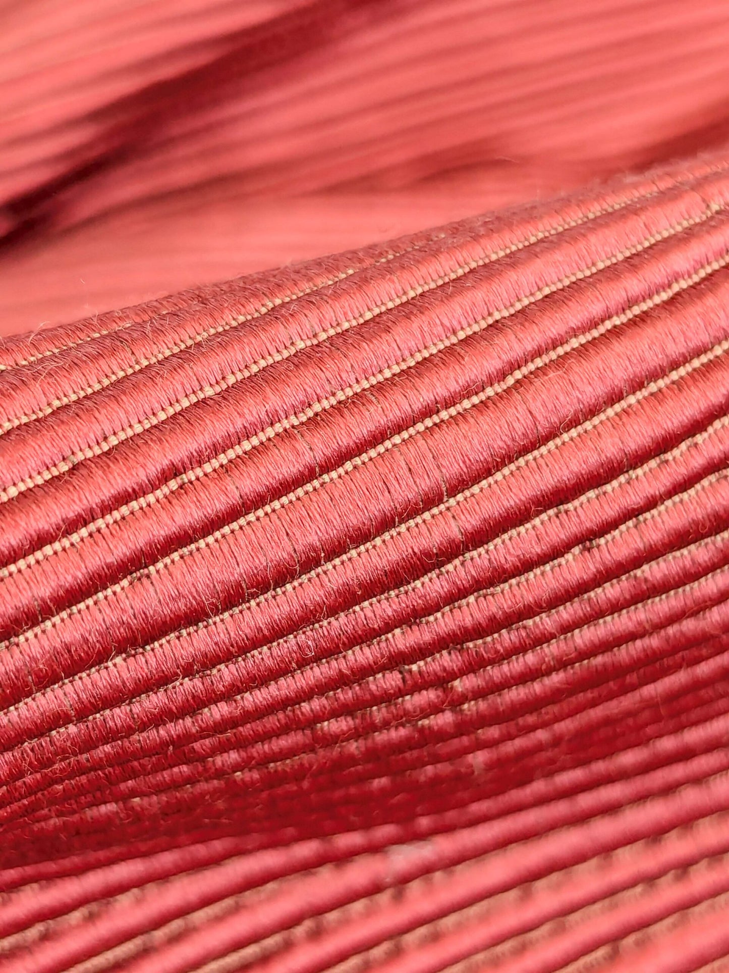 Tapestry Silk Ottoman Wide Ribbed Hot Crisp Red MSRP USD 600+/Yard