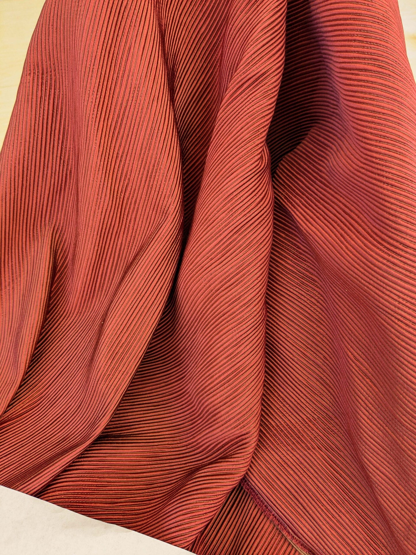 Tapestry Silk Ottoman Wide Ribbed Hot Crisp Red MSRP USD 600+/Yard