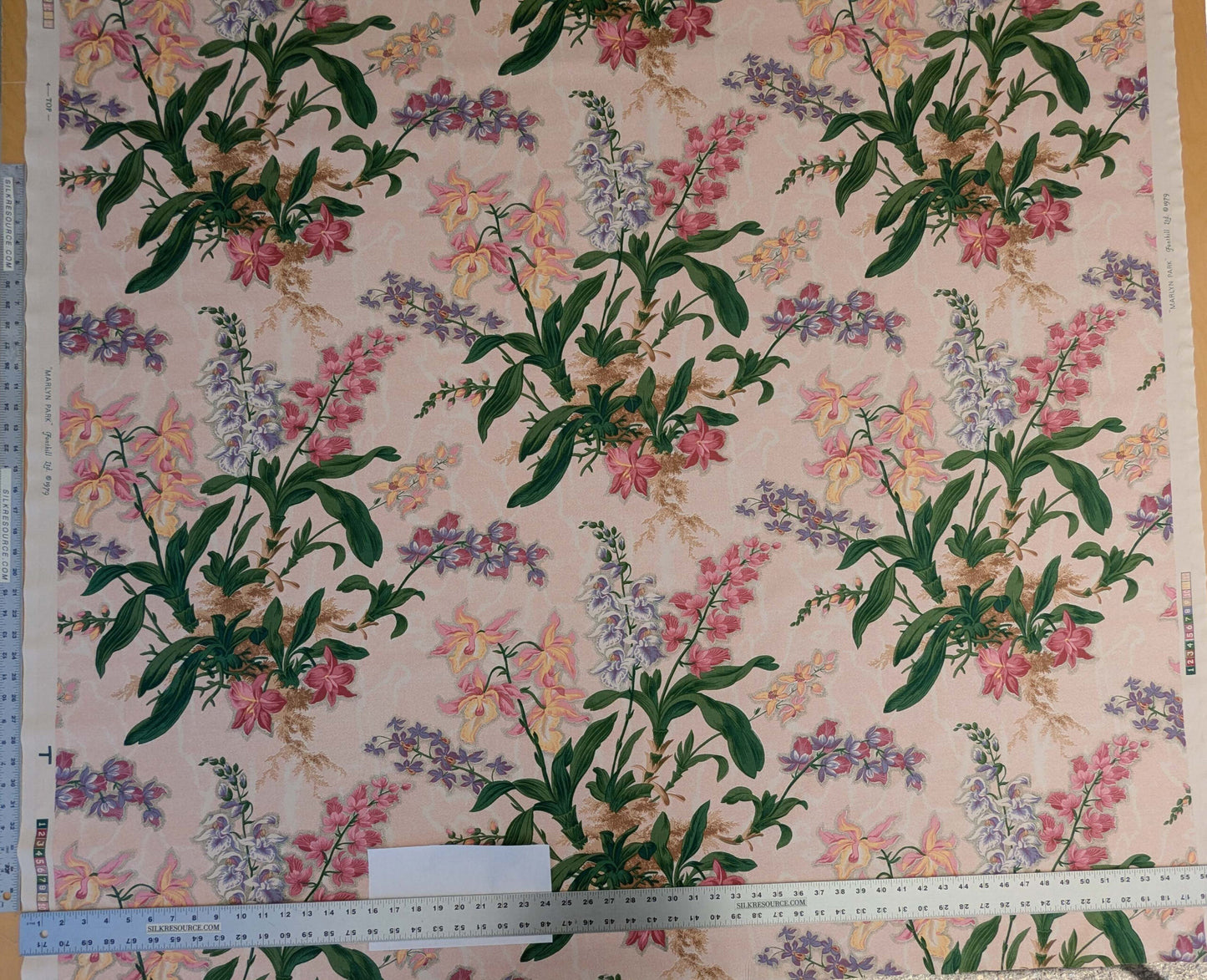 By yard Scalamandre Marlyn Park Peach Cotton Floral MSRP USD 188/Y