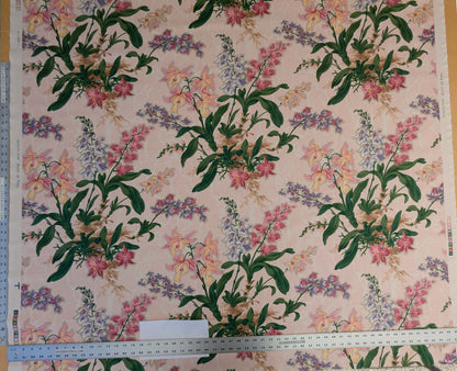 By yard Scalamandre Marlyn Park Peach Cotton Floral MSRP USD 188/Y