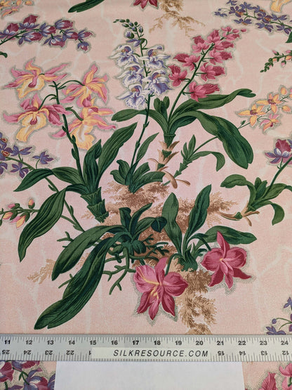 By yard Scalamandre Marlyn Park Peach Cotton Floral MSRP USD 188/Y