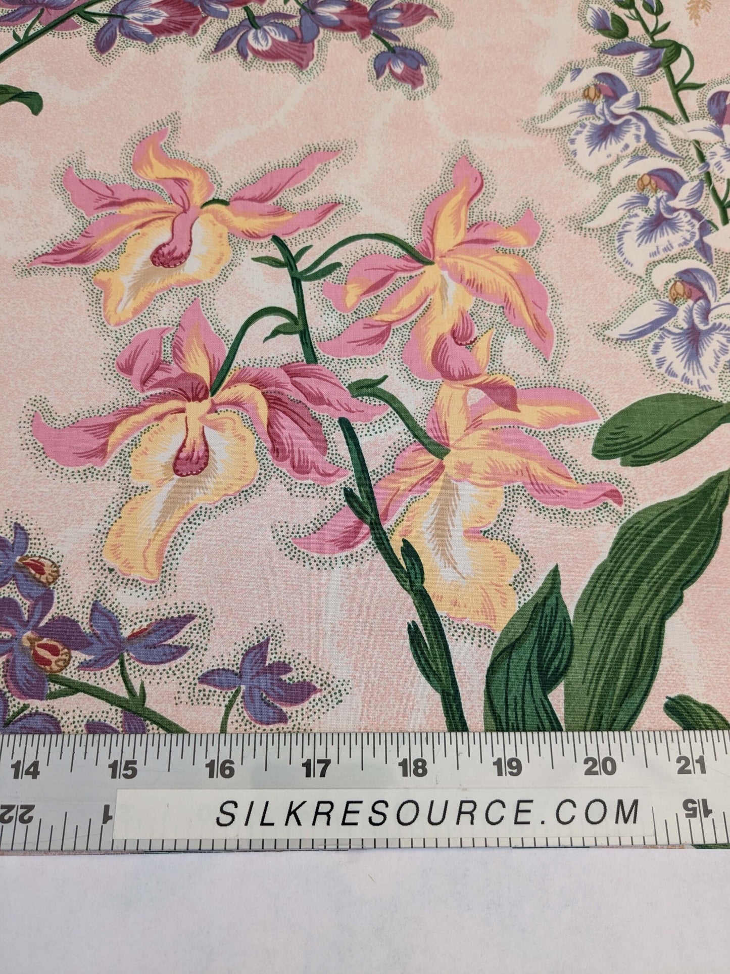 By yard Scalamandre Marlyn Park Peach Cotton Floral MSRP USD 188/Y