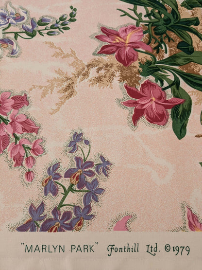 By yard Scalamandre Marlyn Park Peach Cotton Floral MSRP USD 188/Y