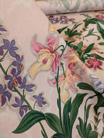 By yard Scalamandre Marlyn Park Peach Cotton Floral MSRP USD 188/Y