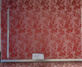 By Yd Scalamandre Baranzelli Superb 100% Silk Damask Crimson Red &amp; Silver Flower Art Deco Italy SKU90