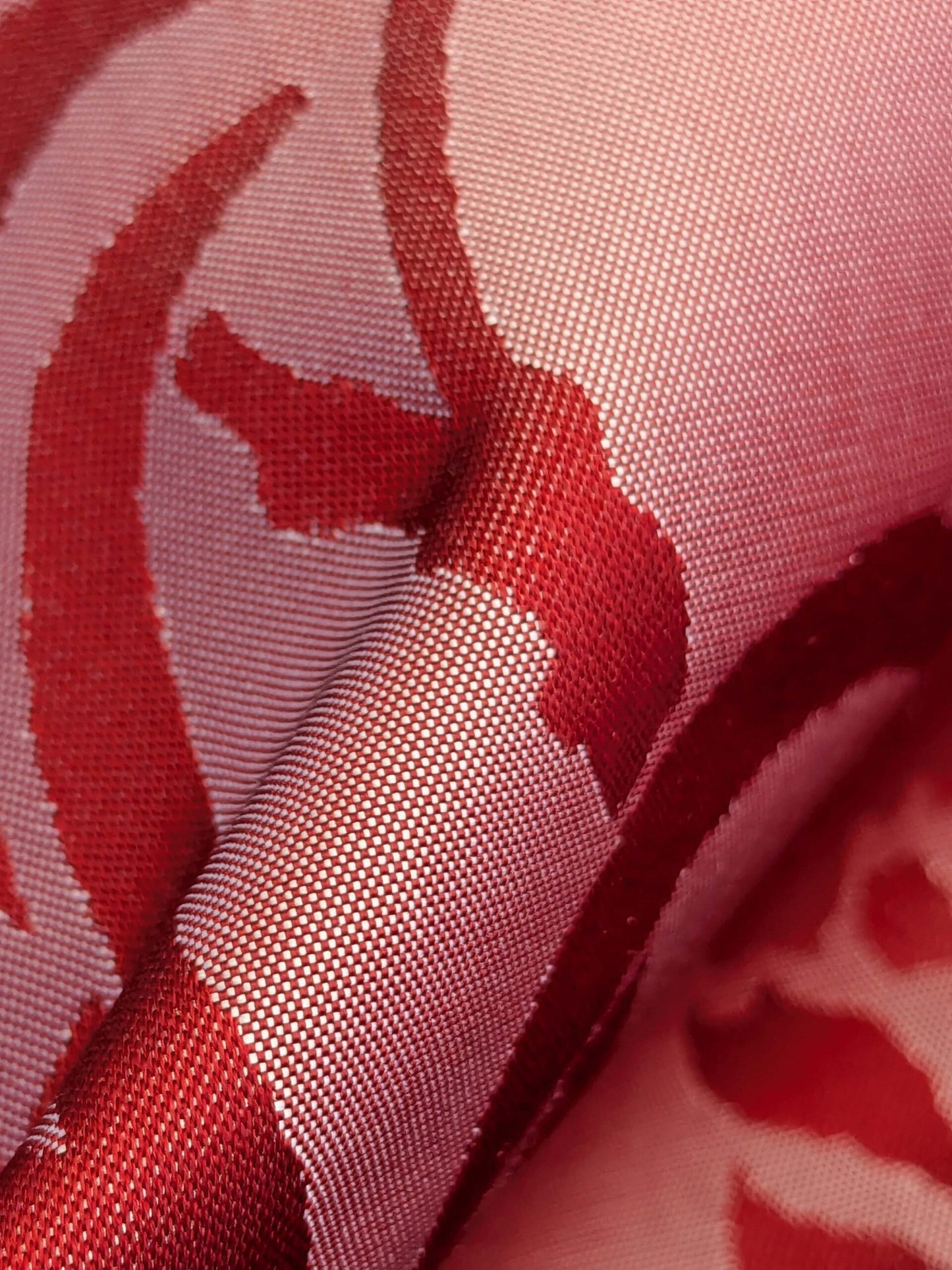 By Yd Scalamandre Baranzelli Superb 100% Silk Damask Crimson Red &amp; Silver Flower Art Deco Italy SKU90