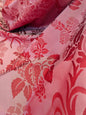 Scalamandre Baranzelli Silk Damask - Crimson Red & Silver