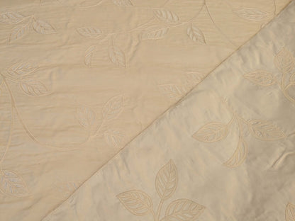 By Yd Kravet Overlay Silk Vine In Honey Cream White Double Silk Organza with Embroidery MSRP USD 250/y