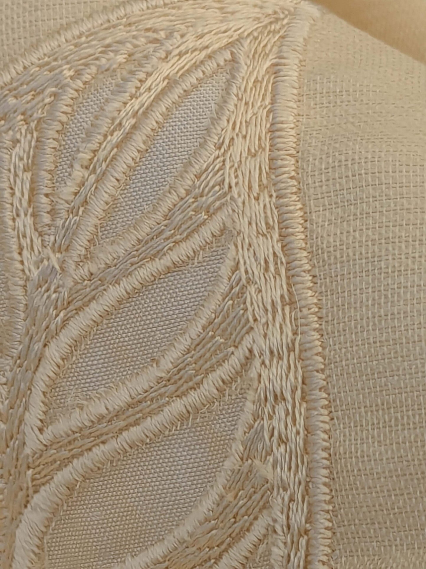 By Yd Kravet Overlay Silk Vine In Honey Cream White Double Silk Organza with Embroidery MSRP USD 250/y