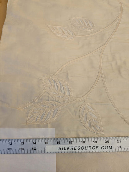 By Yd Kravet Overlay Silk Vine In Honey Cream White Double Silk Organza with Embroidery MSRP USD 250/y