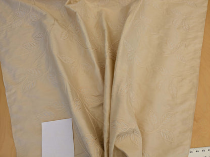 By Yd Kravet Overlay Silk Vine In Honey Cream White Double Silk Organza with Embroidery MSRP USD 250/y
