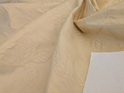 By Yd Kravet Overlay Silk Vine In Honey Cream White Double Silk Organza with Embroidery MSRP USD 250/y