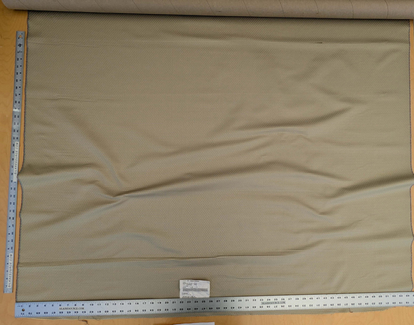 Scalamandre  Livia Madonna Blue &amp; Gold Silk Cotton Damask Mini Dot Texture Scalamandre MSRP USD 408/Y