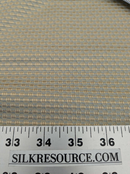 Scalamandre  Livia Madonna Blue &amp; Gold Silk Cotton Damask Mini Dot Texture Scalamandre MSRP USD 408/Y