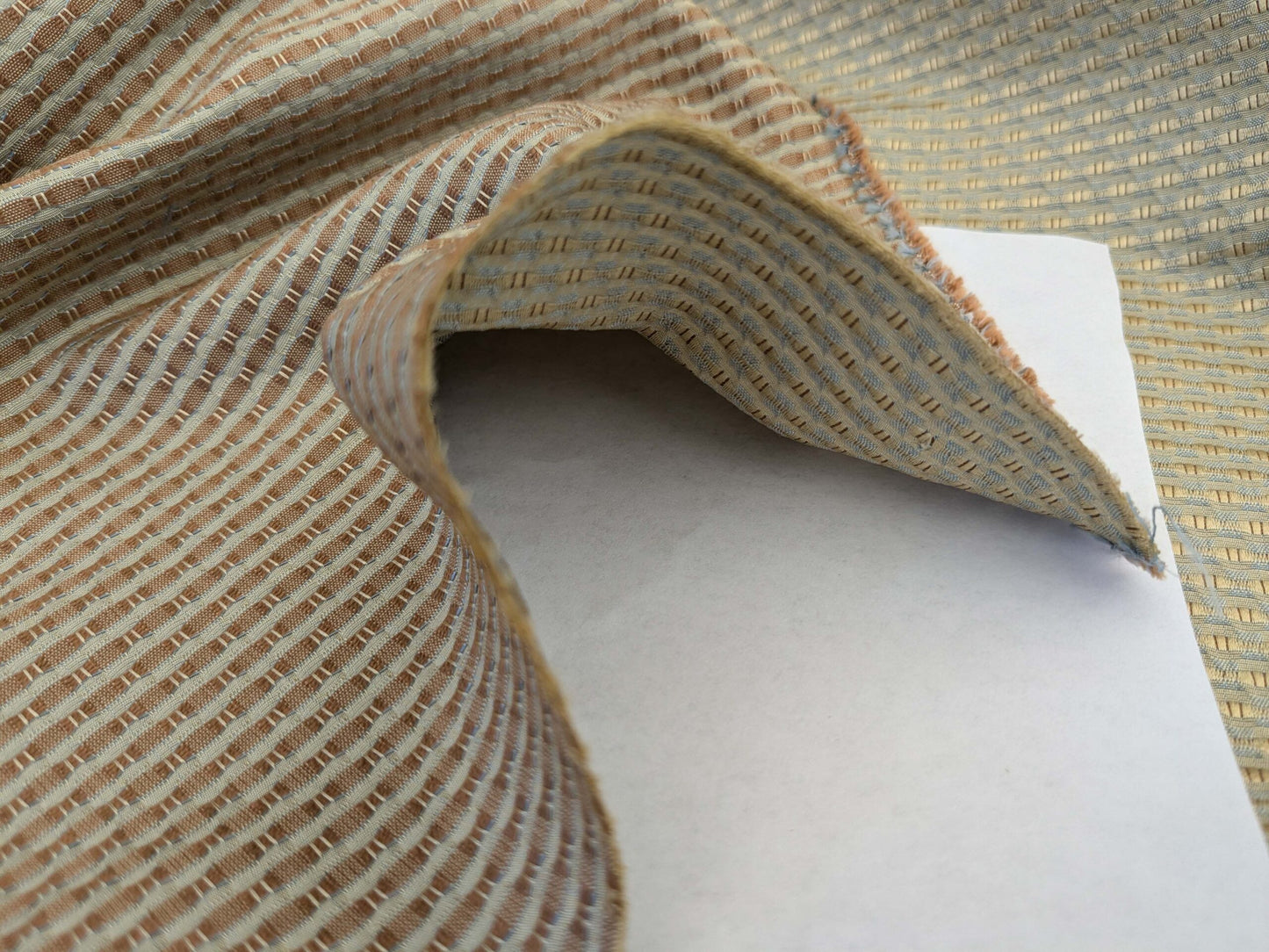 Scalamandre  Livia Madonna Blue &amp; Gold Silk Cotton Damask Mini Dot Texture Scalamandre MSRP USD 408/Y