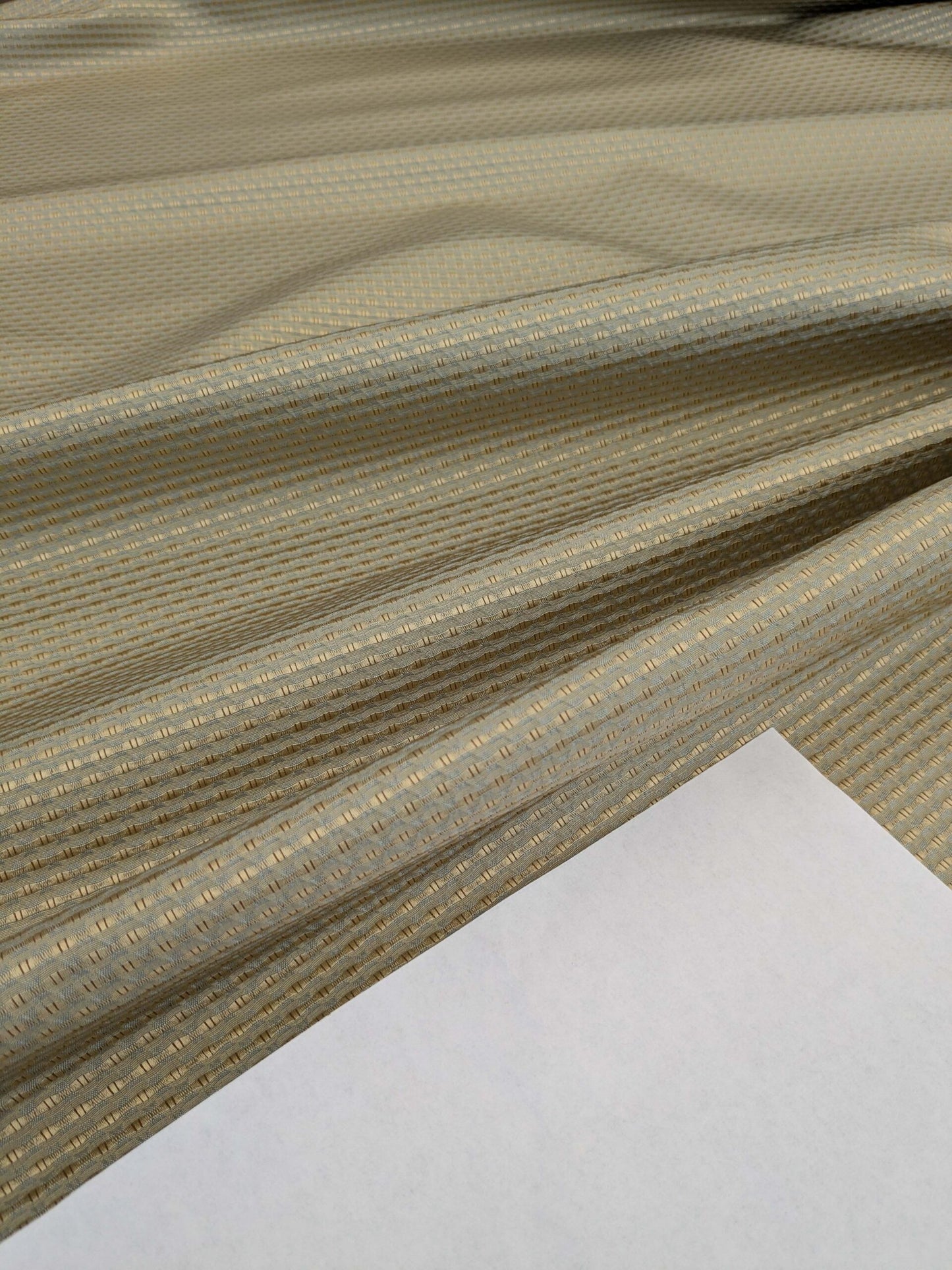 Scalamandre  Livia Madonna Blue &amp; Gold Silk Cotton Damask Mini Dot Texture Scalamandre MSRP USD 408/Y