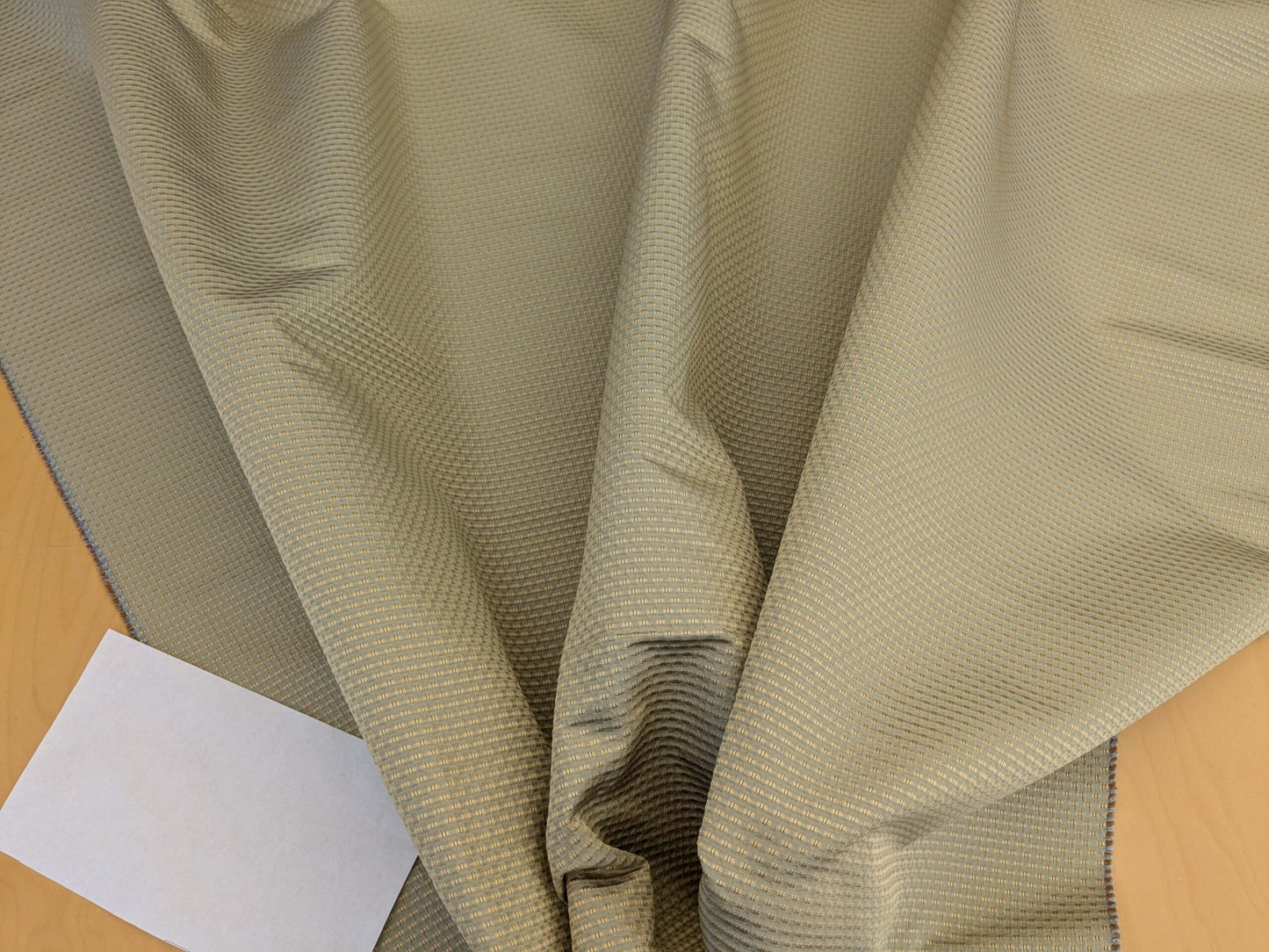 Scalamandre  Livia Madonna Blue &amp; Gold Silk Cotton Damask Mini Dot Texture Scalamandre MSRP USD 408/Y