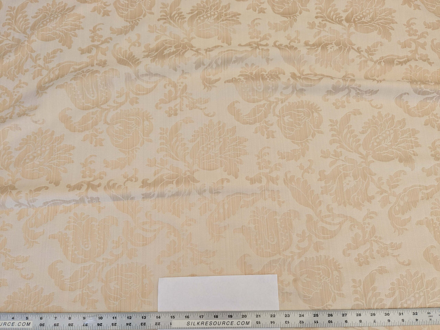 Clarence House Florent Damask Cotton Beige Pale Gold Italian Damask Pomegranate MSSP USD220/y