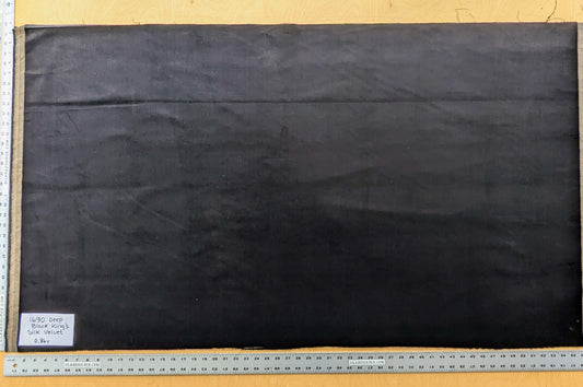 King's Silk Velvet Deep Black Radiance Highest Quality Heavy 39,000+ martindale MSRP USD 728/Yard