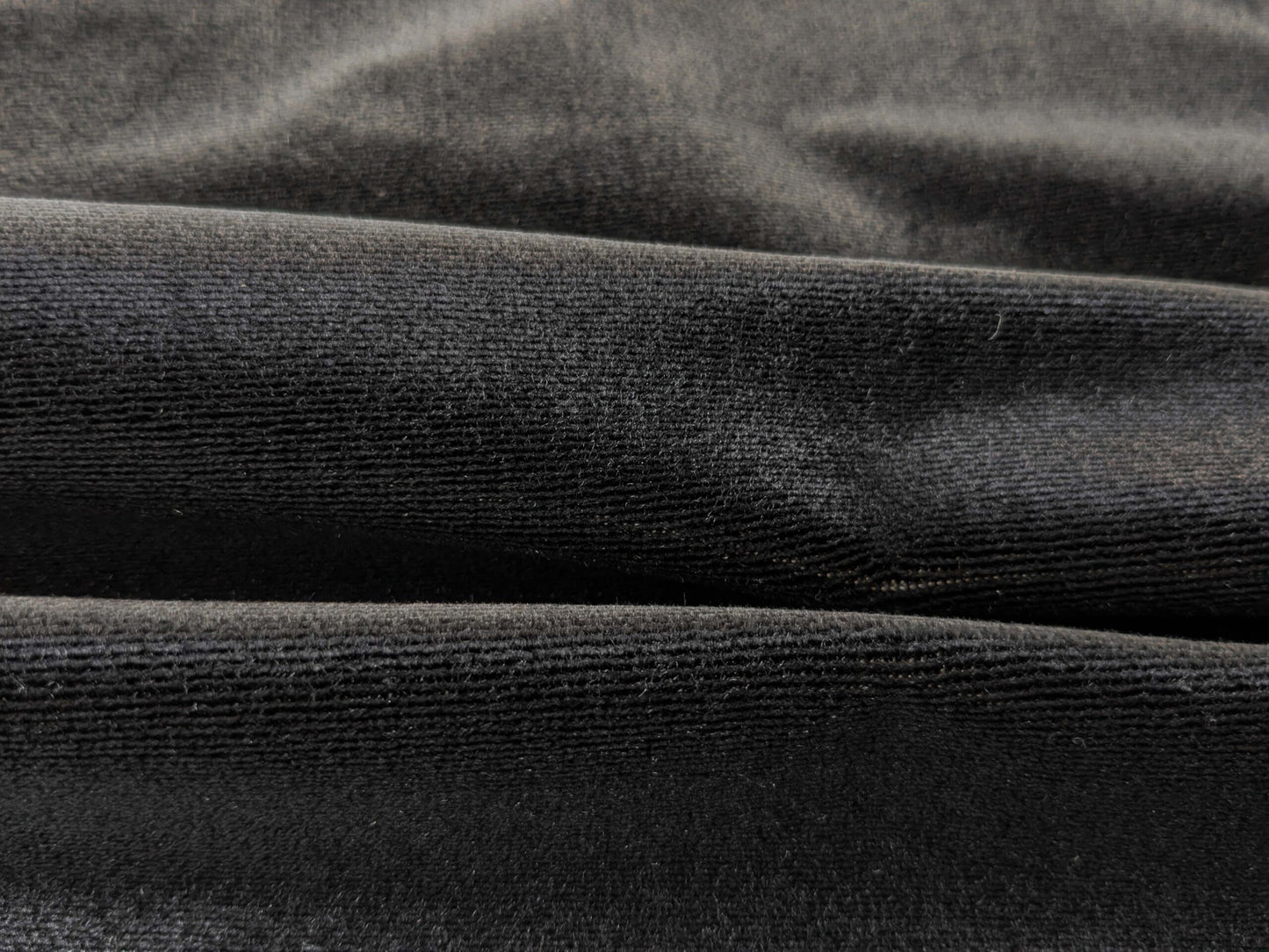 King's Silk Velvet Deep Black Radiance Highest Quality Heavy 39,000+ martindale MSRP USD 728/Yard